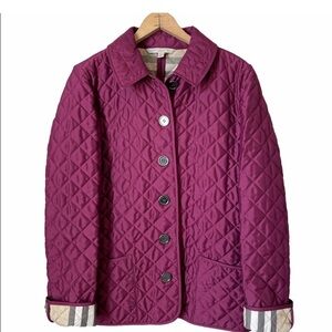 Burberry Quilted Puffer Jacket - Rich Purple